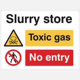 Slurry Store Toxic Gas No Entry Sign - 23287842144439