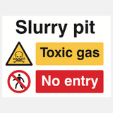 Slurry Pit/Toxic Gas/No Entry Sign - 23287845093559