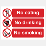 No Eating No Drinking No Smoking Sign - 23287977902263