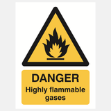 Danger Highly Flammable Gases Sign - 23287888117943
