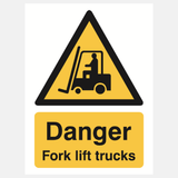 Danger Fork Lift Trucks Sign - 23287890477239