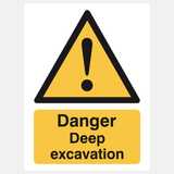 Danger Deep Excavation Sign - 23287905386679