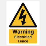 Warning electrified fence sign - 23287931961527