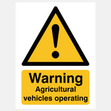 Agricultural Vehicles Sign - 23287937073335