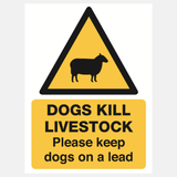 Dogs Kill Livestock Sign - 23287956471991