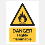Danger Highly Flammable Sign - 31566582874295
