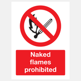 Naked Flames Prohibited Sign - 31566592475319