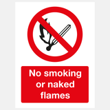 No Smoking No Naked Flames Sign - 31187194151095
