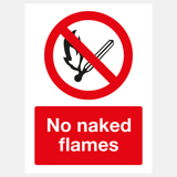 No Naked Flames Sign - 31187197690039