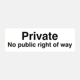 Private No Public Right of Way Sign - 23286881517751