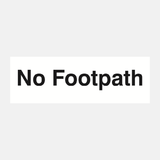 No Footpath Sign - 23286909239479