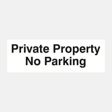Private Property No Parking Sign - 23286975430839