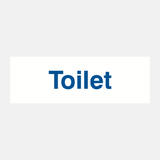 Toilet Sign - Blue On White - 23287183540407