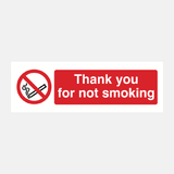 Thank You For Not Smoking Sign - 23287087399095