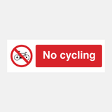 No Cycling Sign - 23287110500535