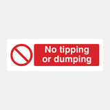 No Tipping or Dumping Sign - 23287126818999
