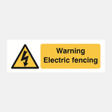 Warning Electric Fencing Sign - 23287049060535