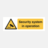 Security System In Operation Sign - 23287053123767