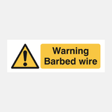 Warning Barbed Wire Sign - 23287066525879