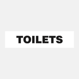 Toilet Sign - Black On White - 23288046813367