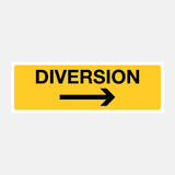 Flood Warning Diversion Right Arrow Sign - 23488141951159