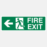 Fire Exit Left Sign - 23286842654903