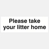 Please Take Your Litter Home Sign - 23286936535223
