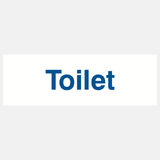 Toilet Sign - Blue On White - 23287183605943