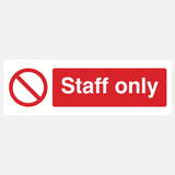 Staff Only Sign - 23287114334391