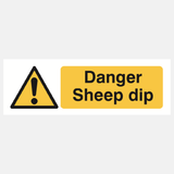 Danger Sheep Dip Sign - 23287040278711