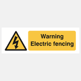 Warning Electric Fencing Sign - 23287049158839