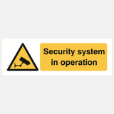 Security System In Operation Sign - 23287053156535