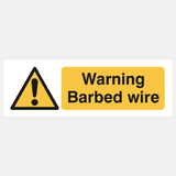 Warning Barbed Wire Sign - 23287066558647
