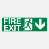 Fire Exit Down Sign - 23288062804151