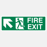Fire Exit Up Left Sign - 23288065327287