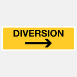 Flood Warning Diversion Right Arrow Sign - 23488142016695