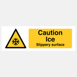 Caution Ice Slippery Surface Sign - 23509498691767