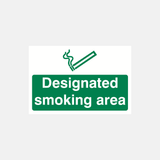 Designated Smoking Area Sign - 23287478583479