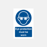 Eye Protection Must Be Worn Sign - 23287697277111