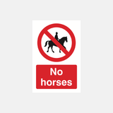 No Horses Sign - 23287257661623