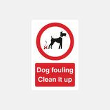 Dog Fouling Clean It Up Sign - 23287348428983