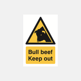 Bull Beef Keep Out Sign - 23287492018359