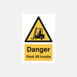 Danger Fork Lift Trucks Sign - 23287499391159