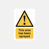 This Area Has Been Sprayed Sign - 23287540023479