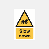 Slow Down Horses Sign - 23287559028919