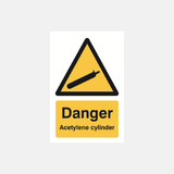 Danger Acetylene Cylinder Sign - 23287614931127