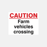 Caution Farm Vehicles Crossing Sign - 23287785291959