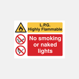 L.P.G Highly Flammable Sign - 23287839654071