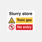 Slurry Store Toxic Gas No Entry Sign - 23287842177207