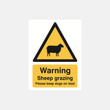 Warning Sheep Grazing Please Keep Dogs On Lead Sign - 23287901749431